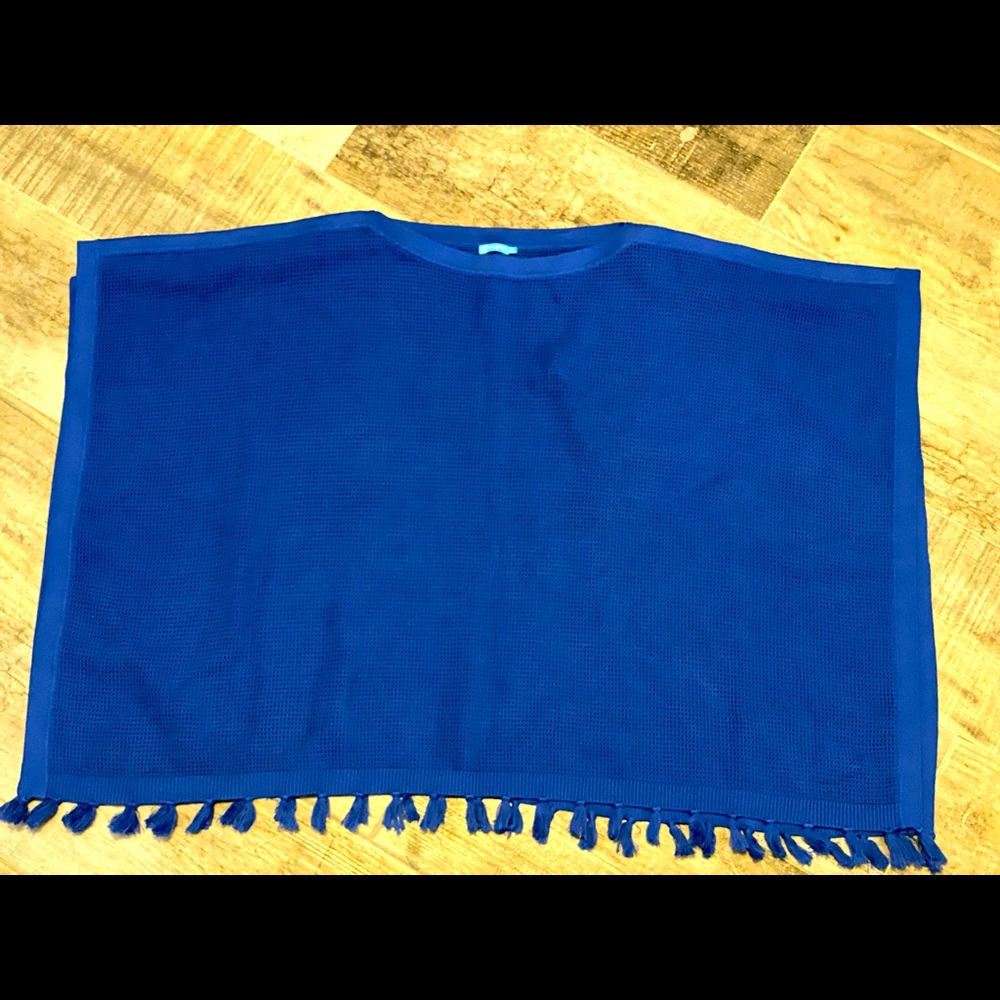 J. McLaughlin tasseled sweater cape/poncho